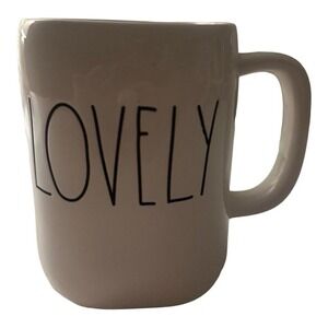 Rae Dunn Lovely‎ Coffee Mug Large Letter HTF Farmhouse Decor